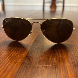 Ray-Ban Gold Frame Brown Lens Sunglasses
